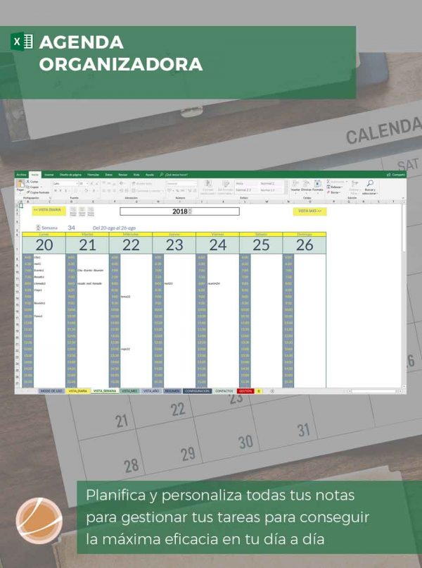 Plantilla Agenda Organizadora Plantilla Para Organizarlo Todo